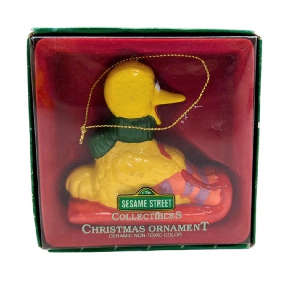 Muppets Sesame Street Collectible Big Bird Ceramic Christmas Ornament